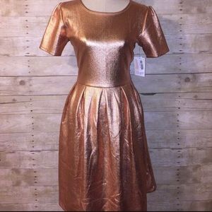 **RARE UNICORN** LulaRoe Rose Gold AMELIA NWT